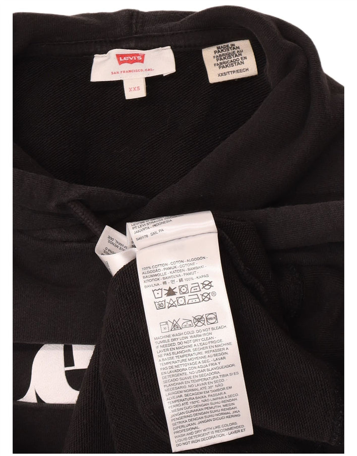 Maglione con cappuccio grafico da uomo Levi's 2XS cotone nero