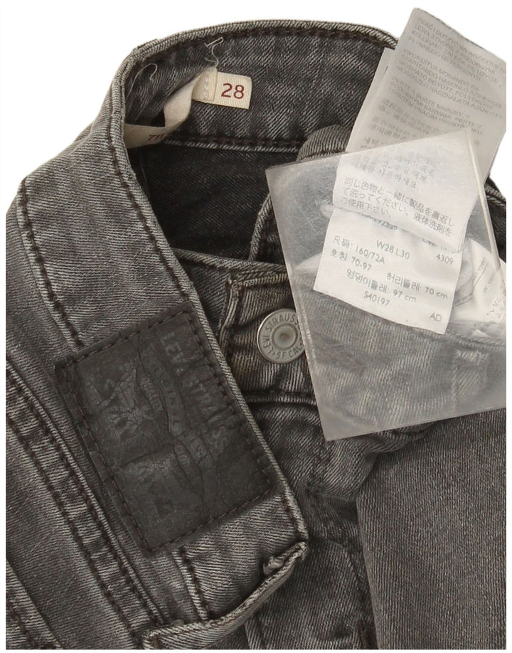 Jeans skinny Levi's 711 da donna W28 L30 cotone grigio