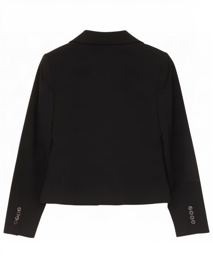 Giacca blazer a 2 bottoni da donna Marks & Spencer UK 6 XS poliestere nero