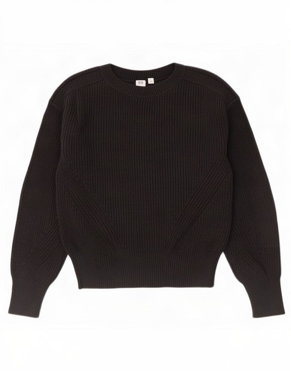 Maglione maglione con scollo a barca da donna Gap UK 10 piccolo cotone nero