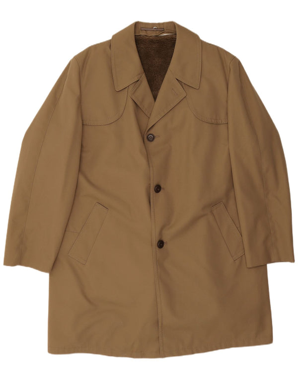 Trench vintage da uomo EU 58 4XL Beige poliacrilico
