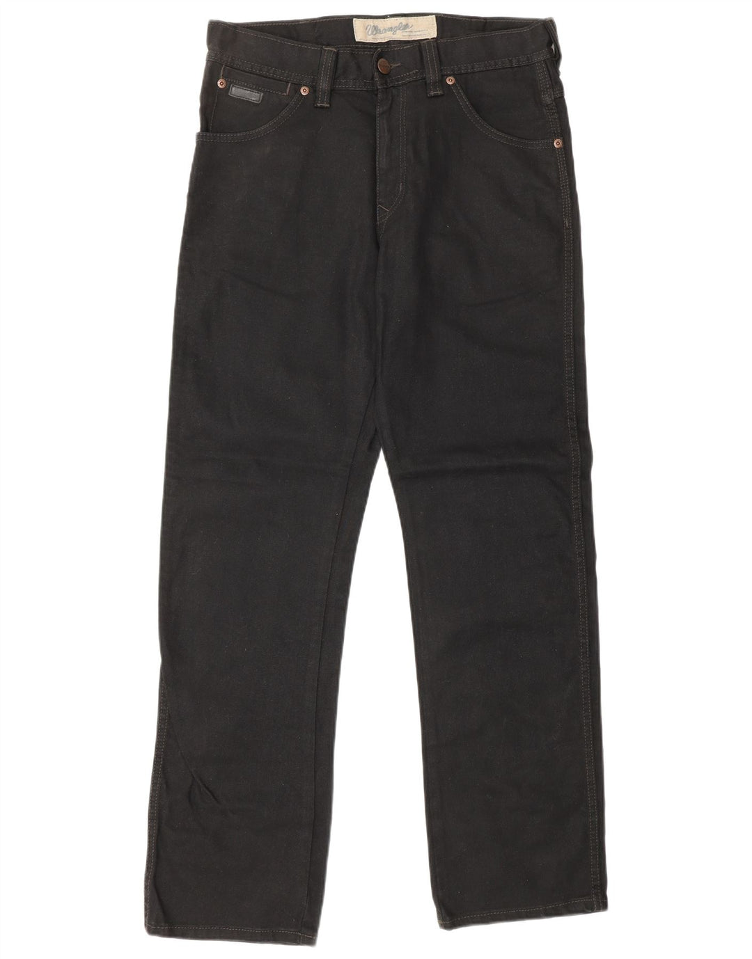Jeans dritti Wesley da uomo WRANGLER W30 L32 cotone nero