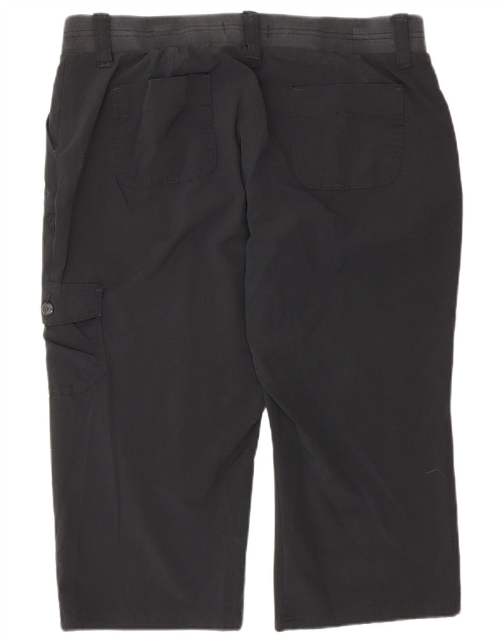 Pantaloni Lee Raiders Cargo Capri da donna US 16 2XL W34 L20 Poliestere nero