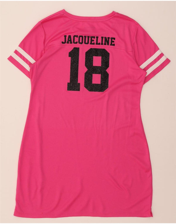 Abito t-shirt con grafica da donna Champion UK 14 Large Pink Poliestere