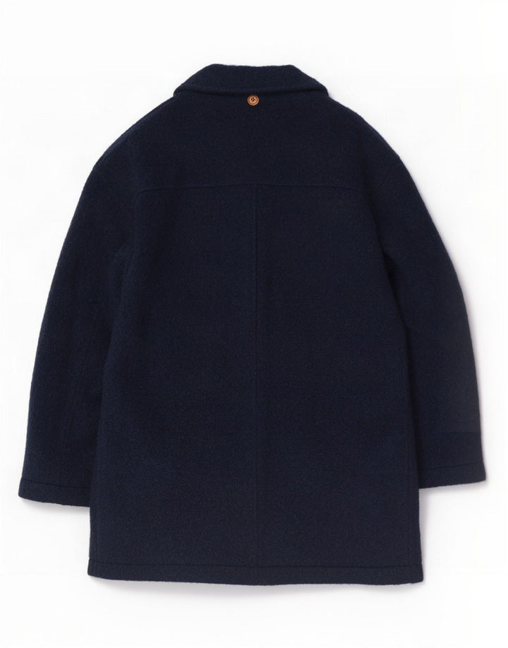 Montgomery vintage da uomo IT 50 grande in lana blu navy