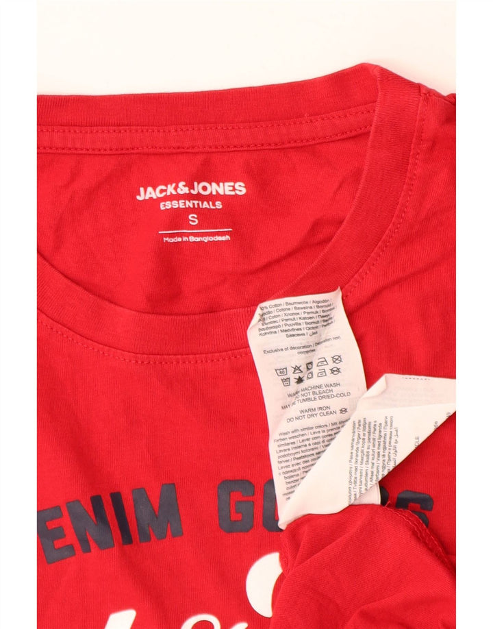 JACK & JONES T-shirt grafica da uomo piccola rossa in cotone