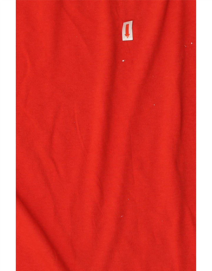 T-shirt grafica da uomo Reebok Top grande in cotone rosso