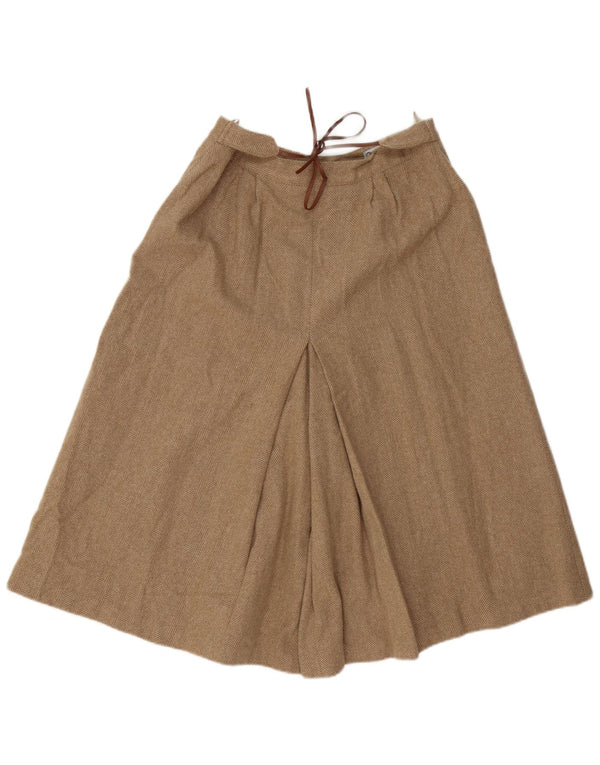 Pantaloncini cargo vintage da donna a vita alta IT 48 XL W30 Beige a spina di pesce