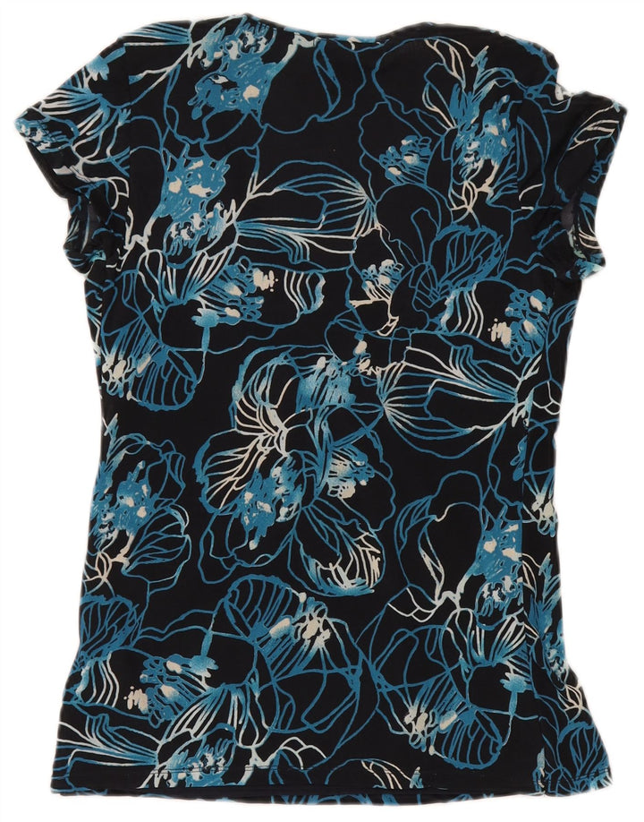 Calvin Klein Jeans Camicetta da donna Top UK 12 Medio Blu Navy Floreale