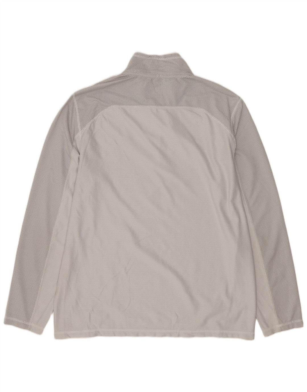 CALVIN KLEIN Top da tuta pullover con zip e collo da uomo grigio medio maculato