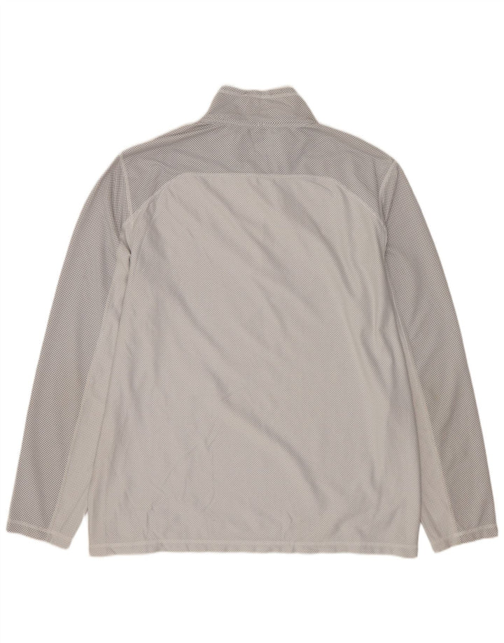 CALVIN KLEIN Top da tuta pullover con zip e collo da uomo grigio medio maculato