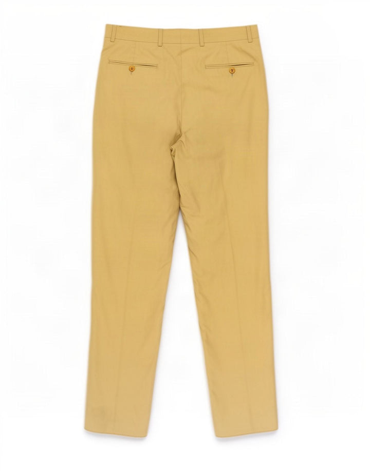 Pantaloni chino con pegging da donna vintage W30 L36 gialli