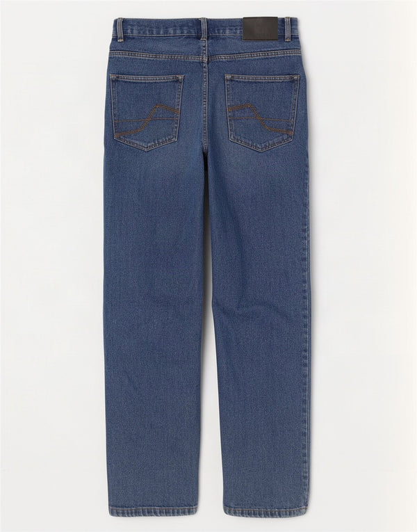 Jeans dritti vestibilità regolare da uomo Pierre Cardin W34 L29 cotone blu