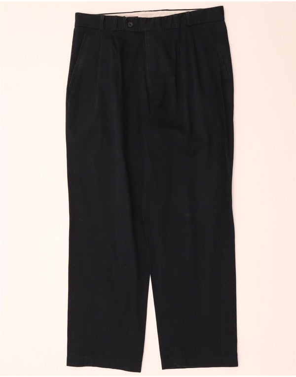 Pantaloni da abito con pegging da uomo C&A EU 46 Small W34 L30 Cotone blu navy