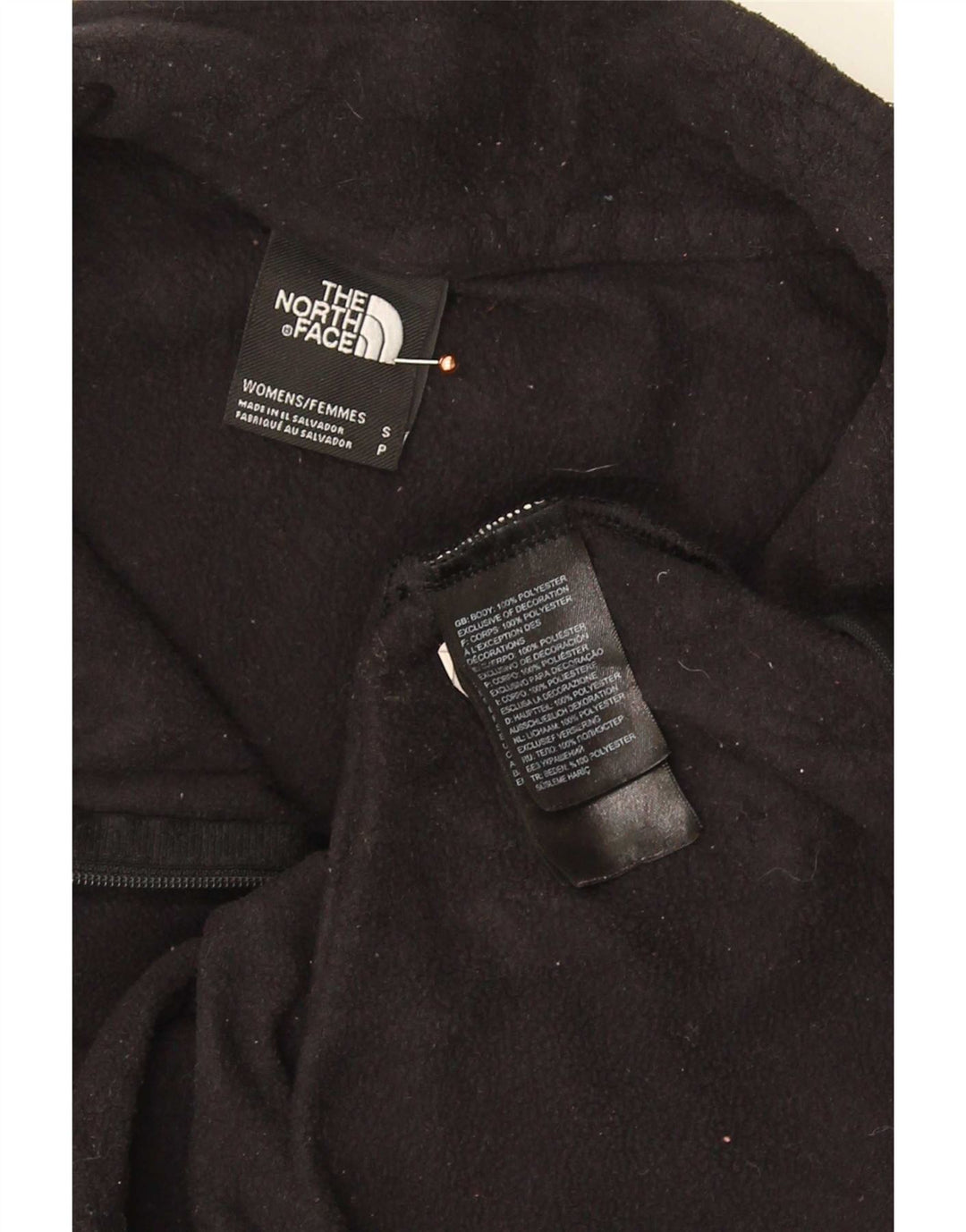 Maglione in pile da donna con collo e zip The North Face UK 10 piccolo poliestere nero