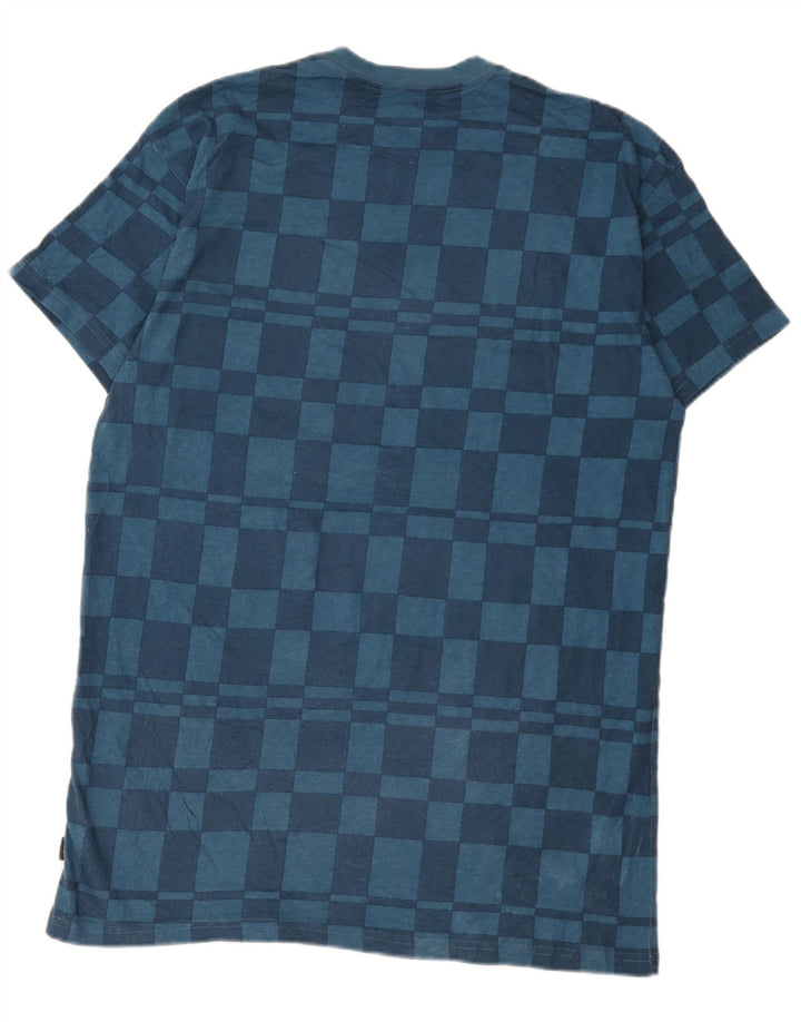 T-shirt da uomo Vans Top Small blu geometrico in cotone