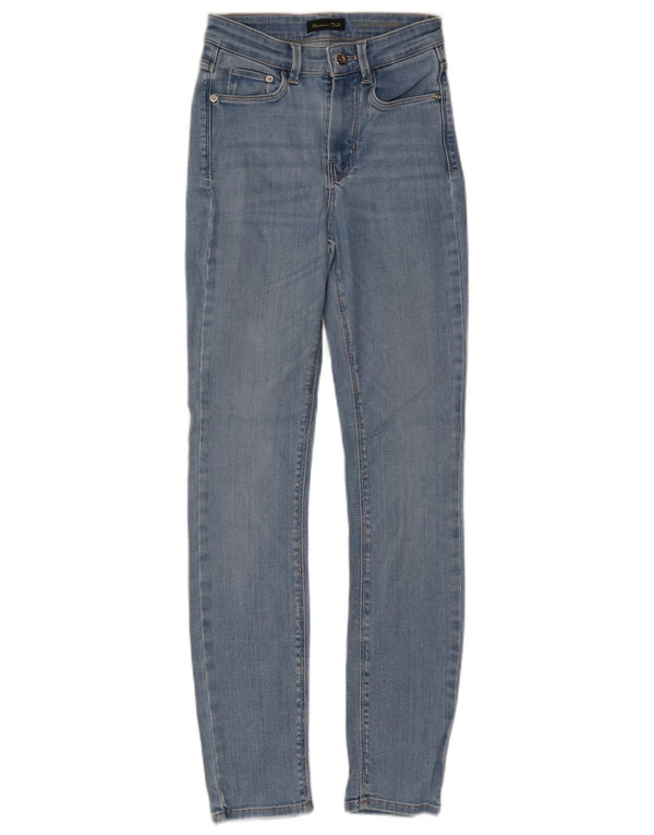 Jeans skinny a vita alta da donna Massimo Dutti EU 34 2XS W24 L29 Cotone blu