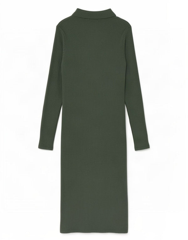 Abito maglione a maniche lunghe da donna Zara UK 14 grande cotone verde