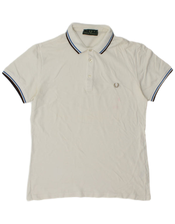 Polo da uomo FRED PERRY grande in cotone bianco