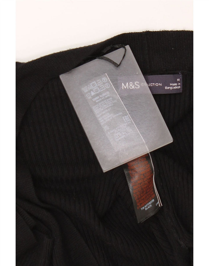 Maglione cardigan a maniche corte da donna Marks & Spencer UK 14 medio nero