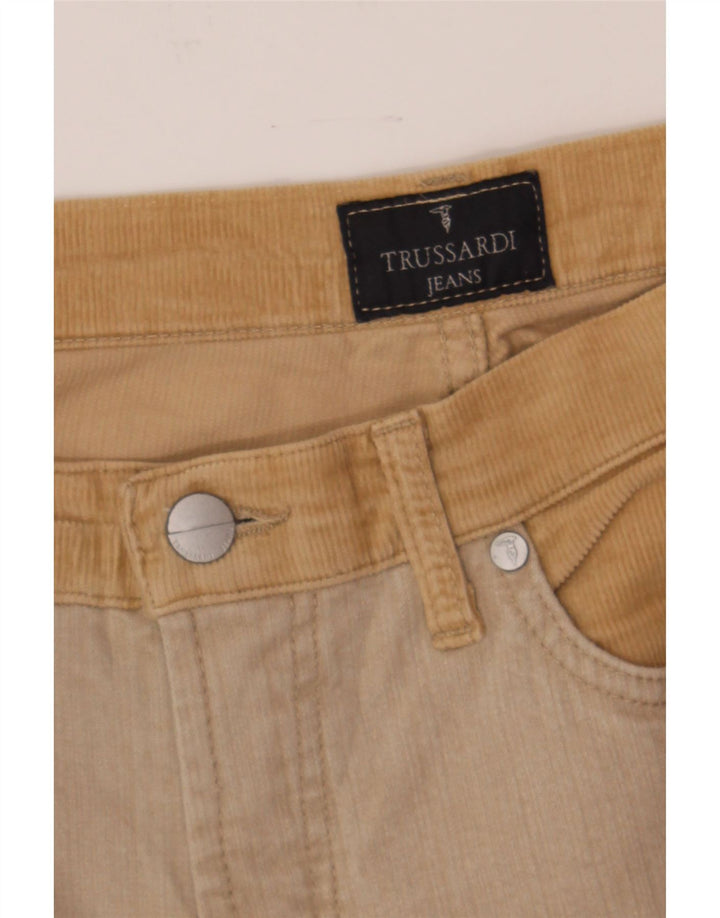 TRUSSARDI Womens Bootcut Casual Trousers W26 L30 Beige Vintage Trussardi and Second-Hand Trussardi from Messina Hembry 