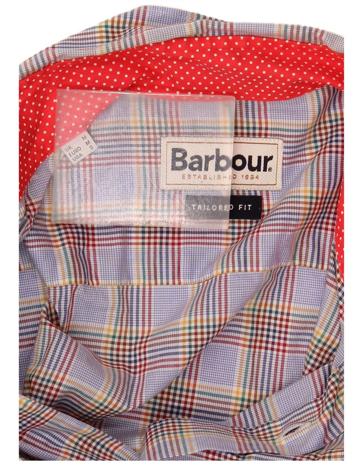 BARBOUR Camicia sartoriale da uomo a quadri medi multicolore