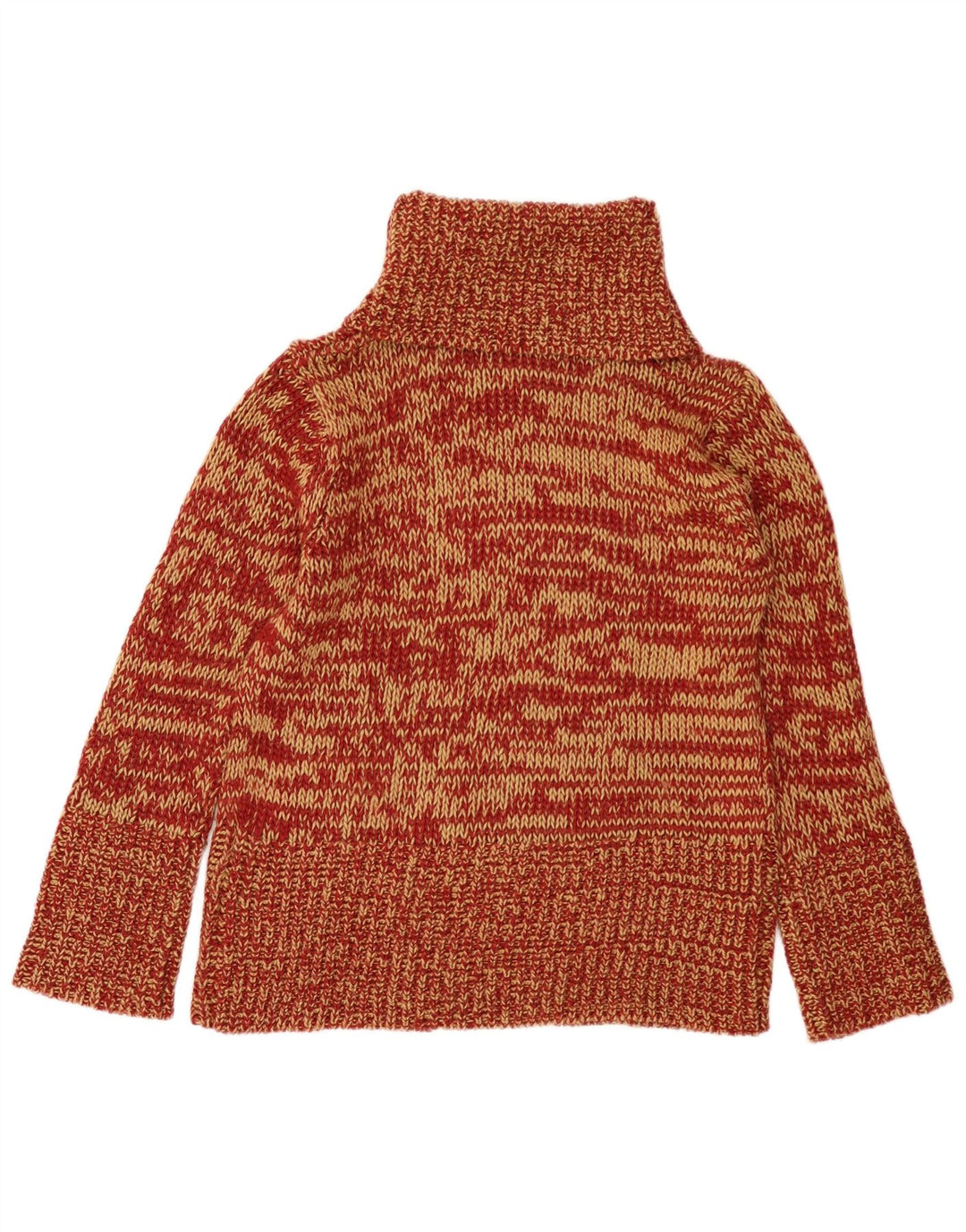 Maglione maglione a collo alto da donna Blue Motion UK 16 Grande rosso chiazzato