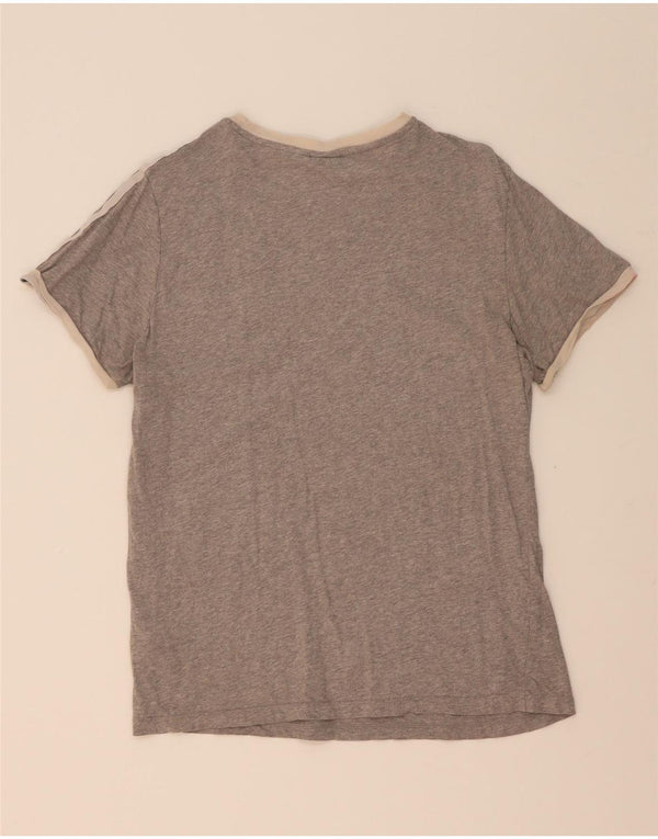 T-shirt da donna Adidas Top UK 10 piccola in cotone chiazzato grigio