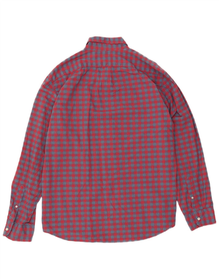 J. CREW Camicia da uomo dalla vestibilità classica, grande in cotone a quadretti rossi