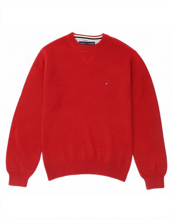 Maglione maglione girocollo da uomo Tommy Hilfiger XS rosso cotone