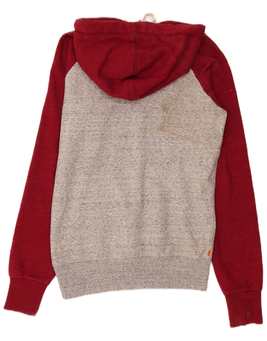 Felpa con cappuccio grafica da uomo Superdry Small in cotone color block grigio