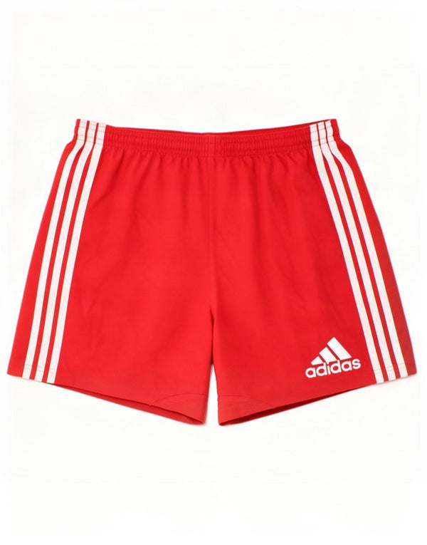 Pantaloncini sportivi Adidas Climacool da ragazzo 15-16 anni in poliestere rosso