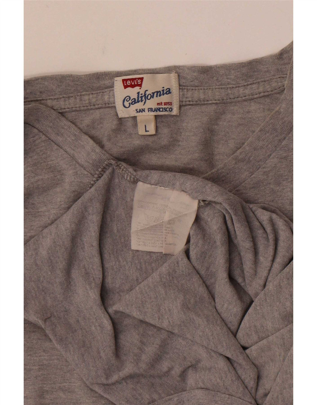 T-shirt da uomo Levi's Top Large in cotone grigio