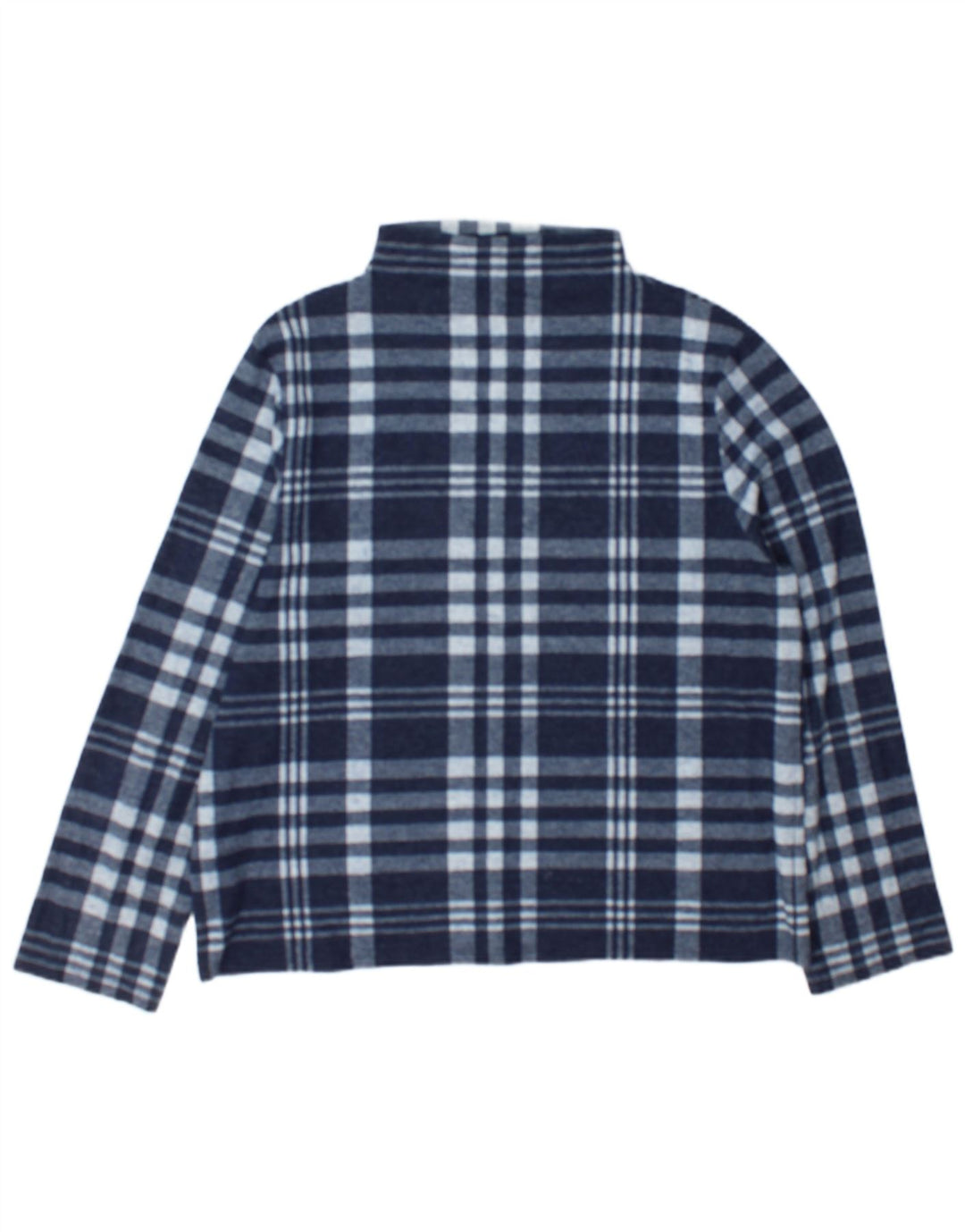 Marks & Spencer Top da donna a maniche lunghe UK 14 Large Navy Blue Check