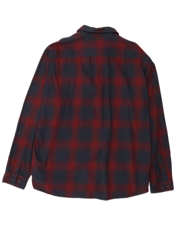 Camicia in flanella da uomo Jack & Jones 2XL cotone a quadri rossi