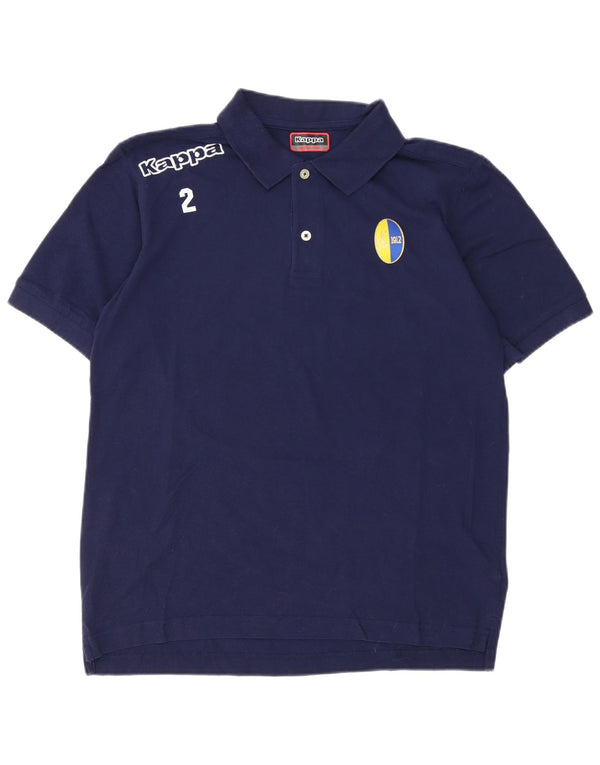 Polo grafica da uomo Kappa Modena FC, cotone medio blu navy