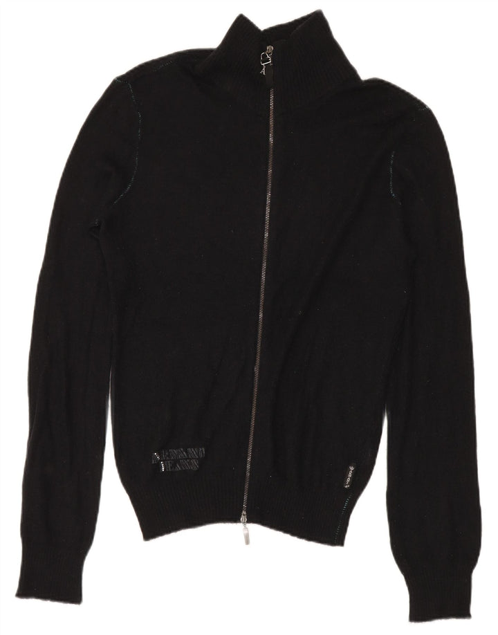 Maglia Cardigan Donna Armani Jeans IT 44 Medium Nero Poliammide