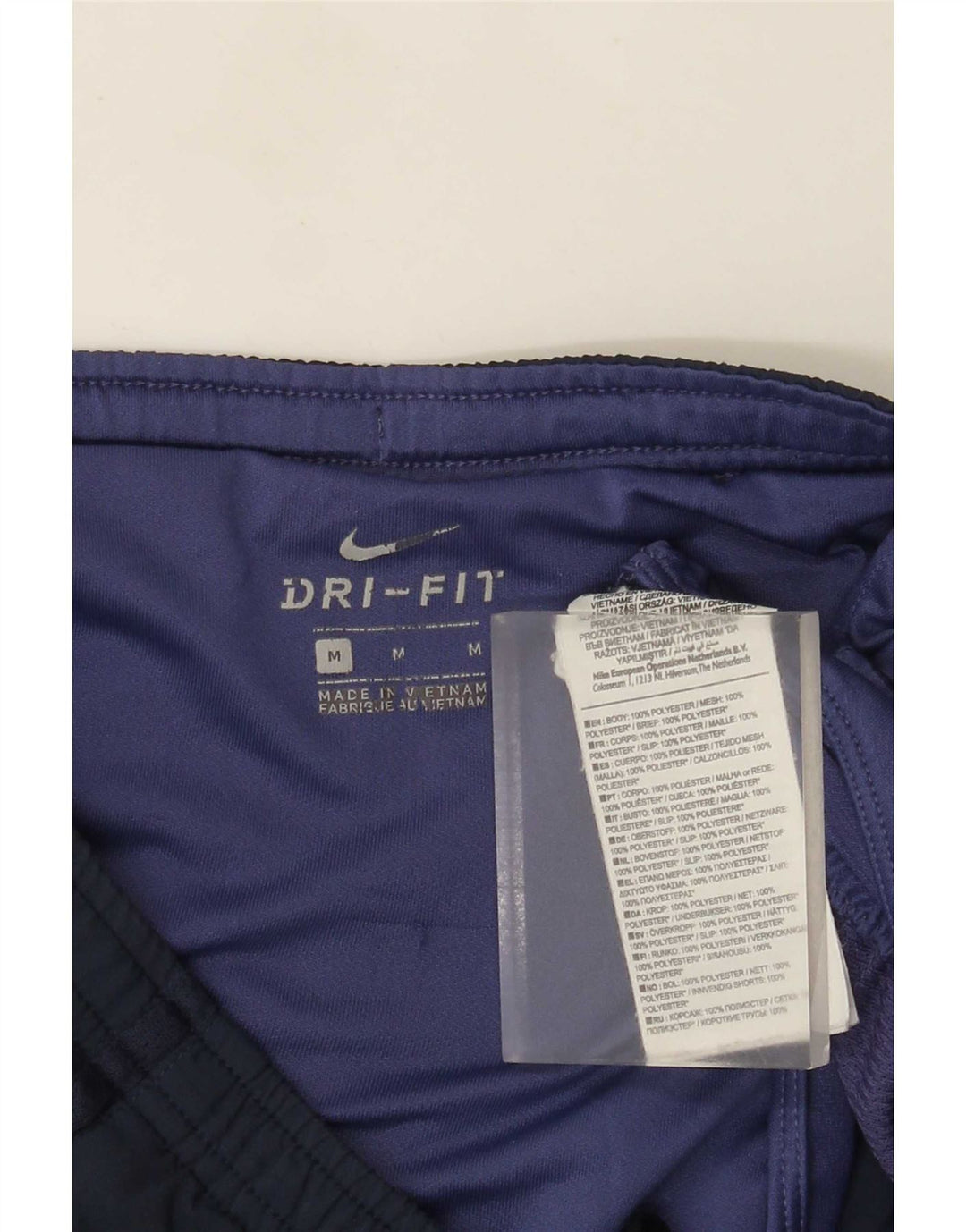 Pantaloncini sportivi Nike Dri Fit da uomo, poliestere color block medio blu navy