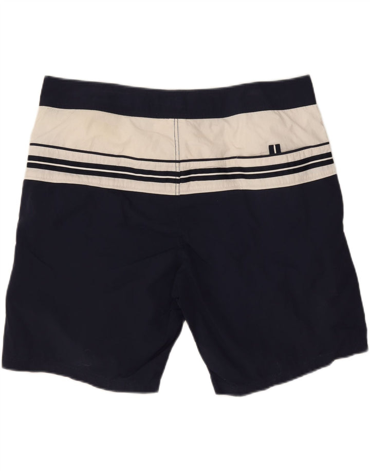Pantaloncini da bagno grafici da uomo Coast XL in poliammide color block blu navy