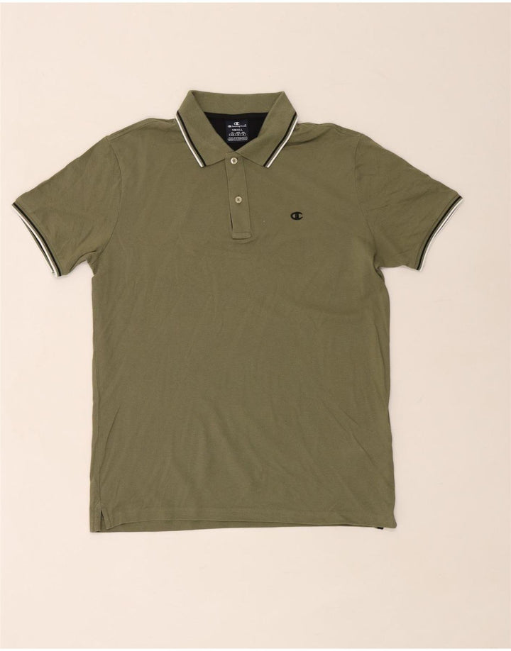 Polo da uomo Champion piccola in cotone kaki
