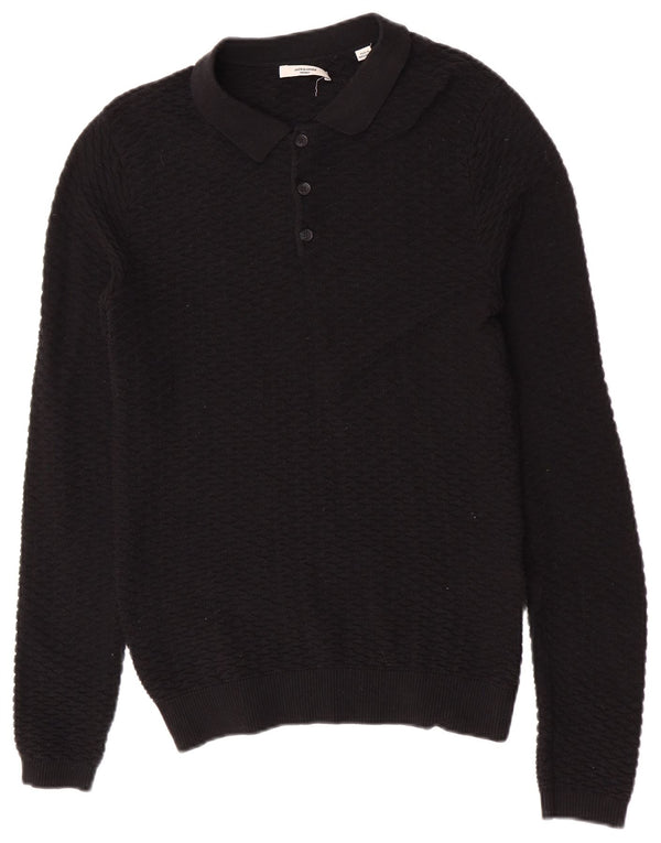 Maglione maglione collo alto da uomo Jack & Jones XS cotone nero