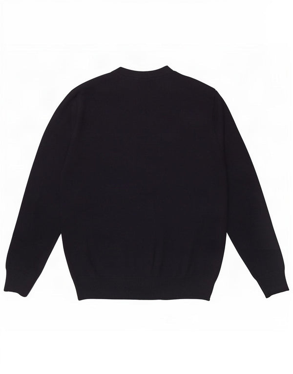Maglione maglione girocollo da uomo Pierre Cardin piccolo acrilico blu navy