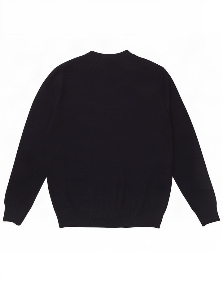 Maglione maglione girocollo da uomo Pierre Cardin piccolo acrilico blu navy