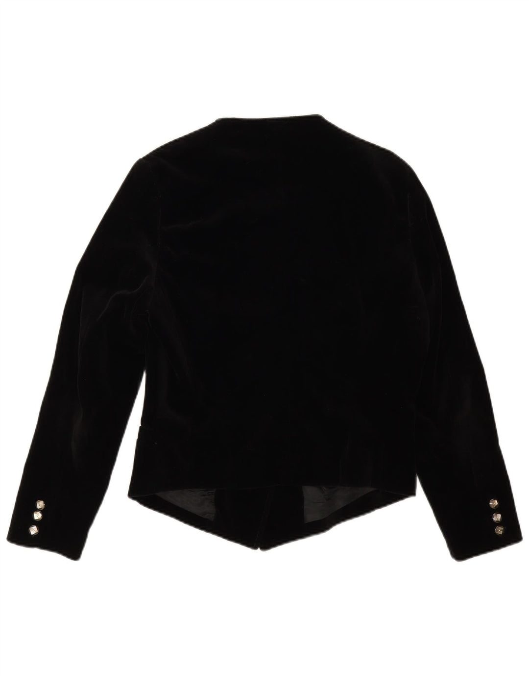 Giacca Blazer in Velluto a 4 Bottoni da Donna Benetton IT 44 Medio Nero