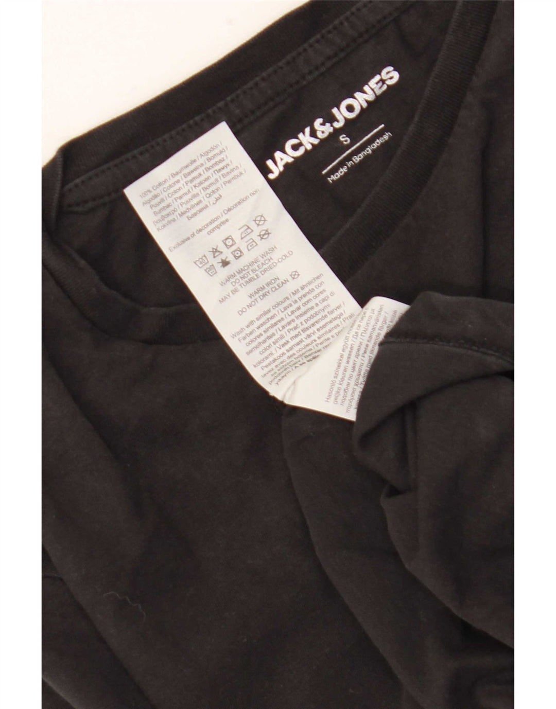 T-shirt da uomo Jack & Jones Top piccola in cotone nero