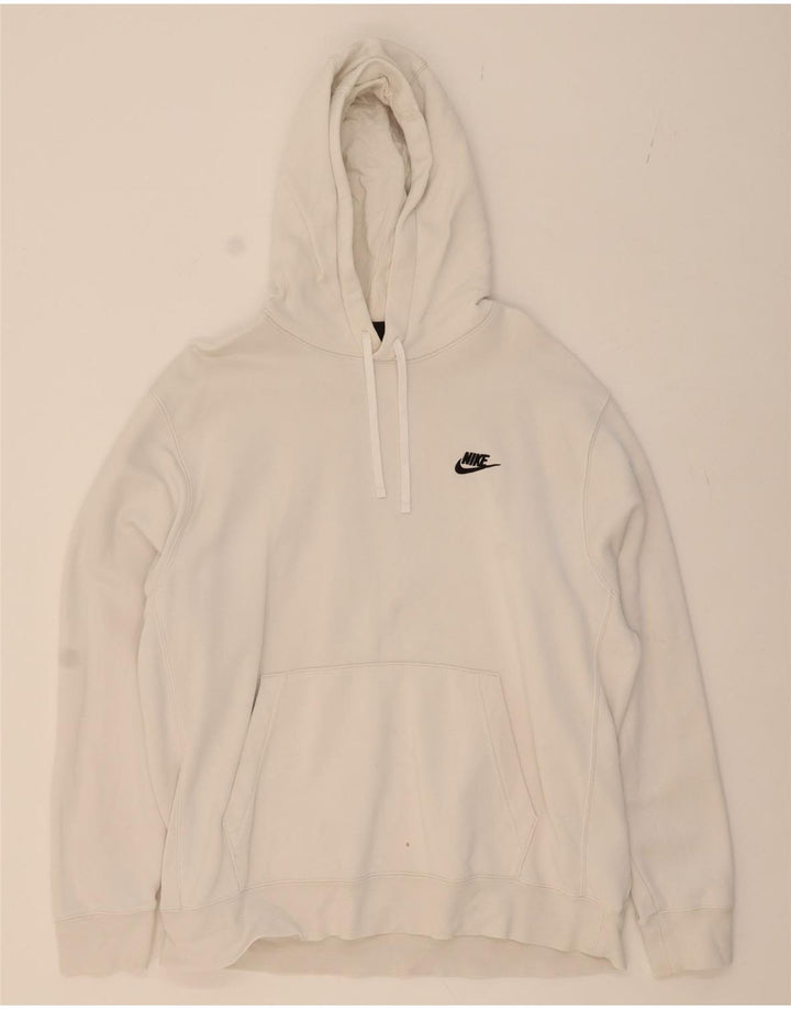 NIKE Mens Hoodie Jumper XL White Cotton Vintage Nike and Second-Hand Nike from Messina Hembry 