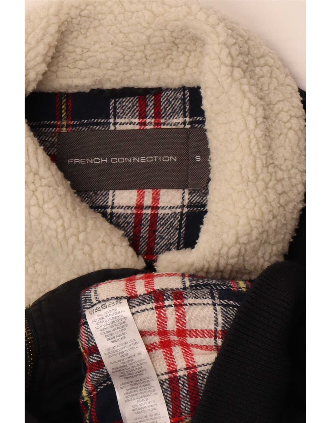 Giubbotto bomber da uomo French Connection UK 36 piccolo cotone nero