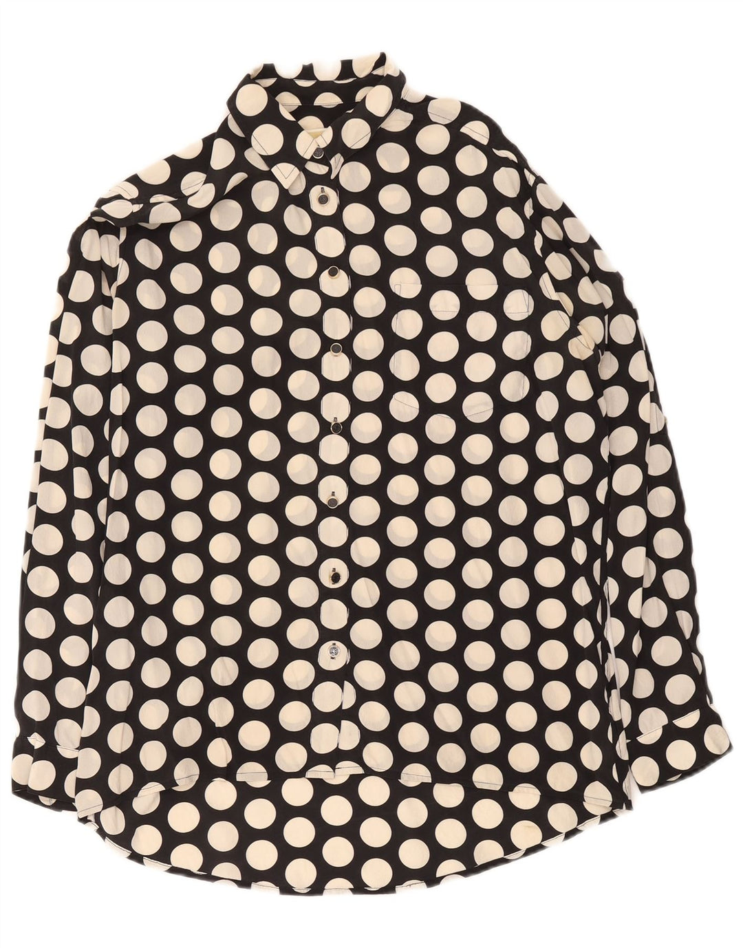Camicia oversize lunga da donna Michael Kors UK 10 piccolo pois nero