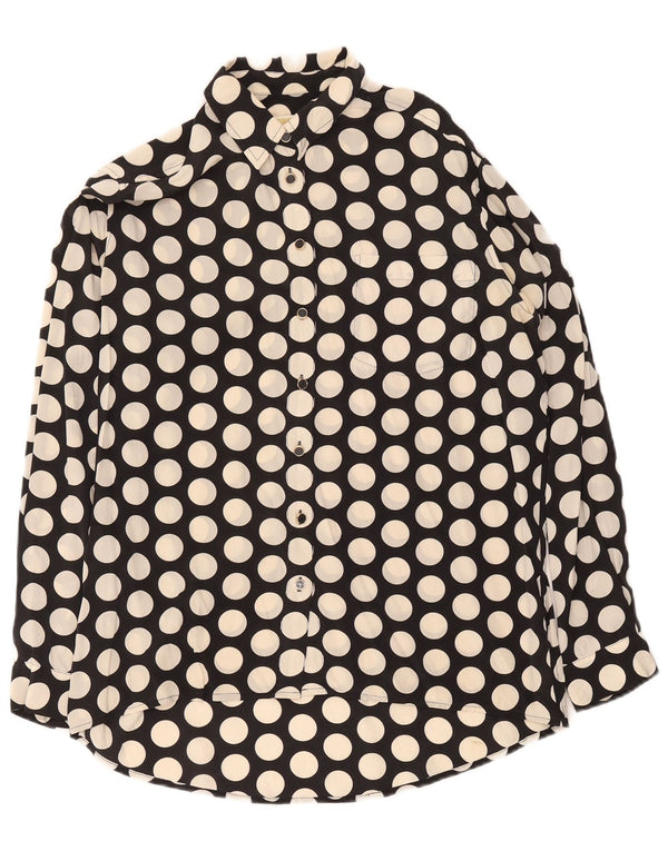 Camicia oversize lunga da donna Michael Kors UK 10 piccolo pois nero