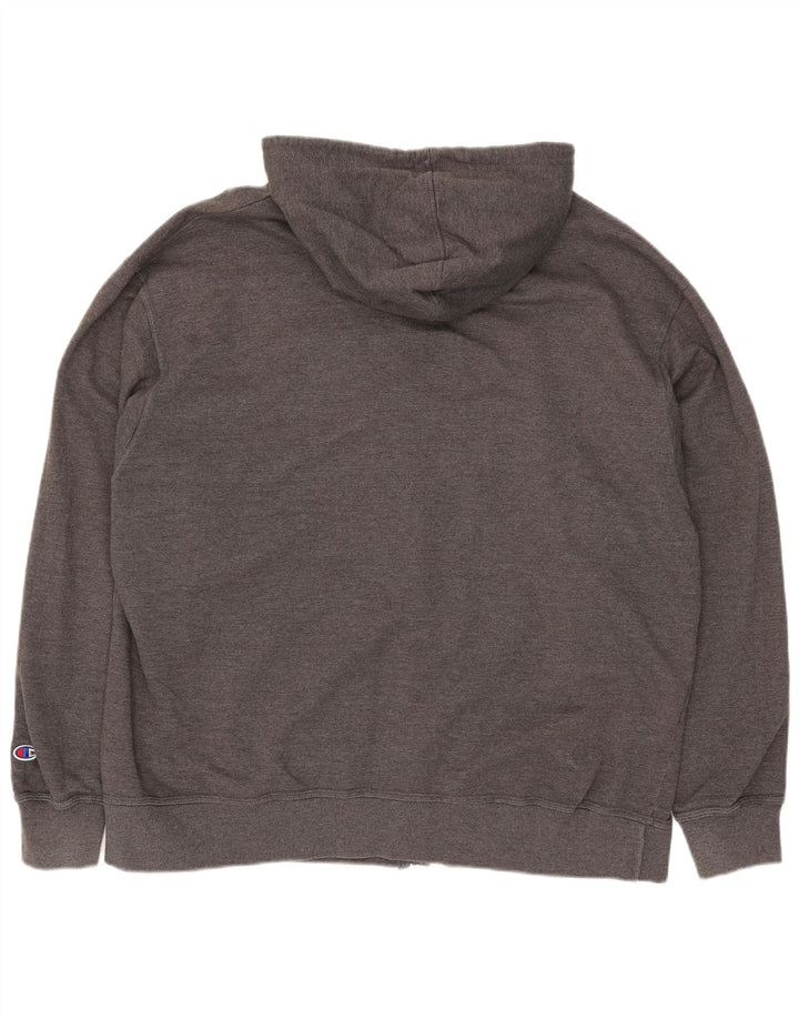 Maglione con cappuccio e zip da uomo Champion 2XL cotone grigio
